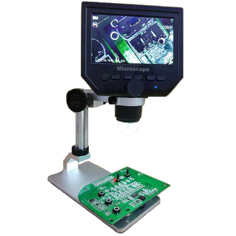 Digital 1-600X 3.6MP 4.3inch HD LCD Display Microscope Continuous Magnifier